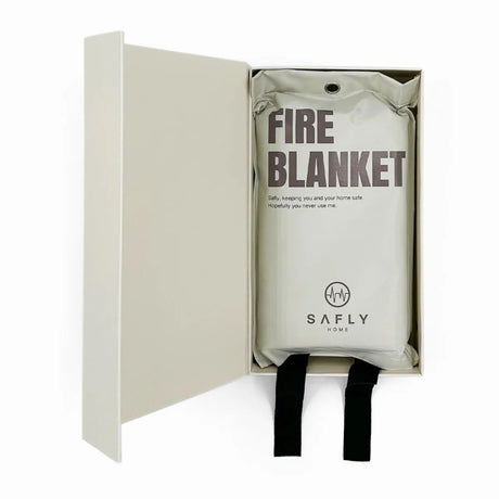 Safly Coffee Table Book med brandfilt 16x28 cm krämvit