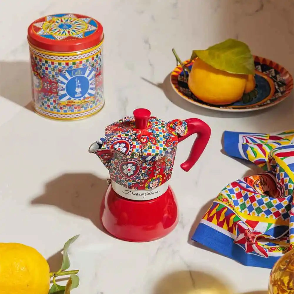 Bialetti Moka Induction Dolce & Gabbana 4 koppar Röd