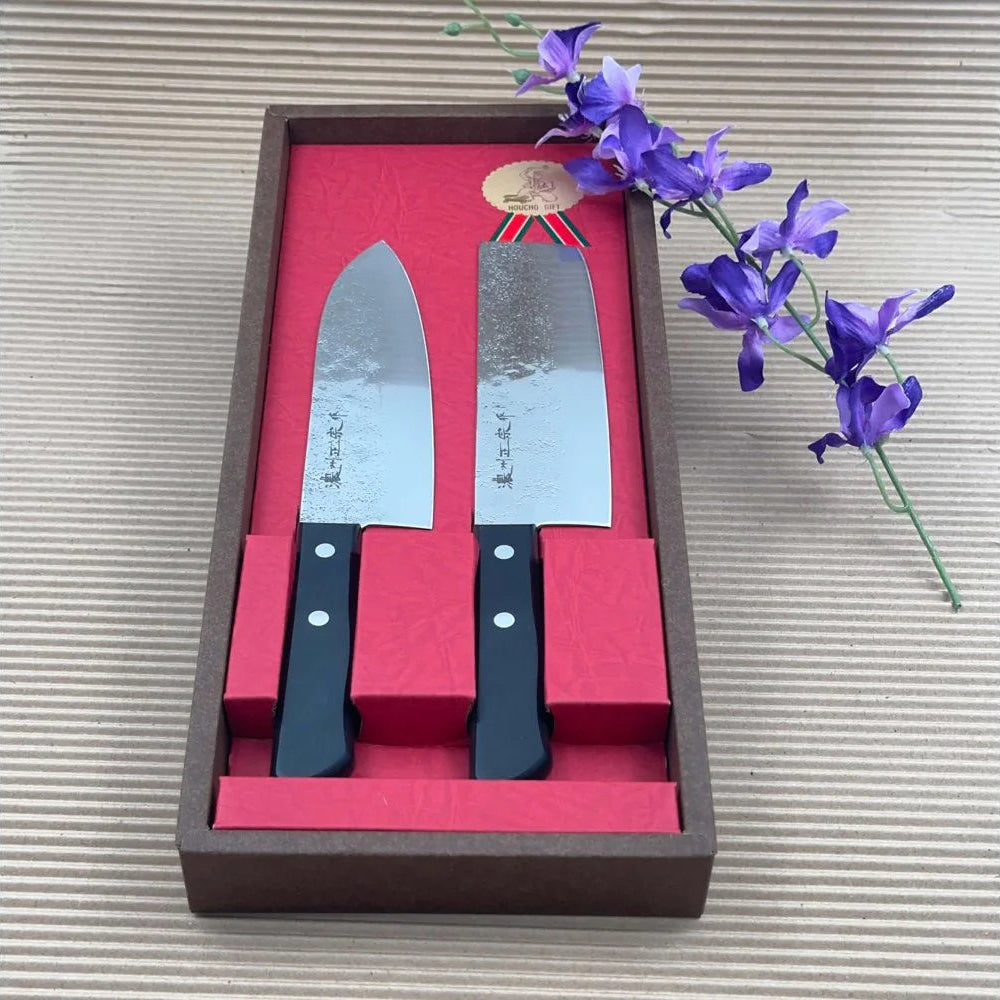 Surudoi Rustic Set Santoku & Nakiri