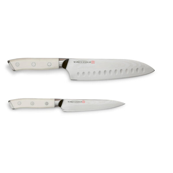 Markus Aujalay knivset Damaskus 2-delar