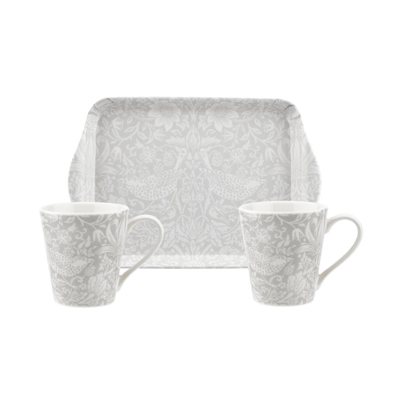 Spode Morris & Co två muggar och bricka Pure Morris