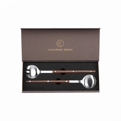 Catarina König Salladsbestick 2-delar Valnötsträ