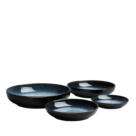 Denby Halo Serveringsskål 4-pack Blå-svart