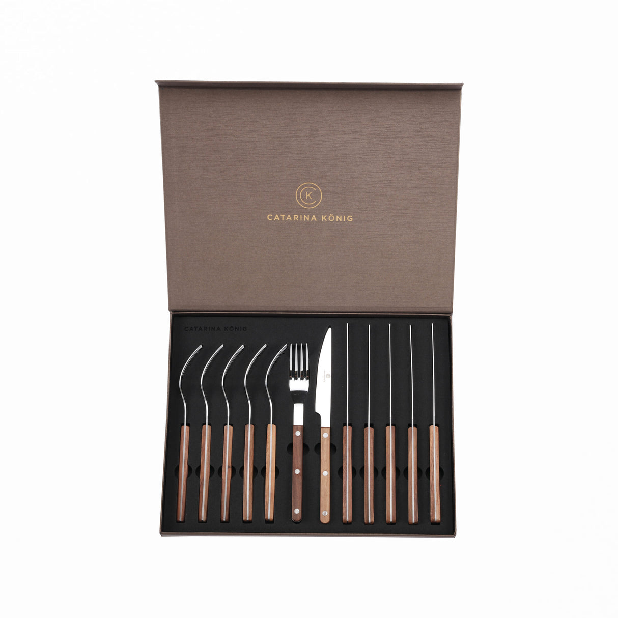 Catarina König Kött & Grillbestick 12 delar Wood