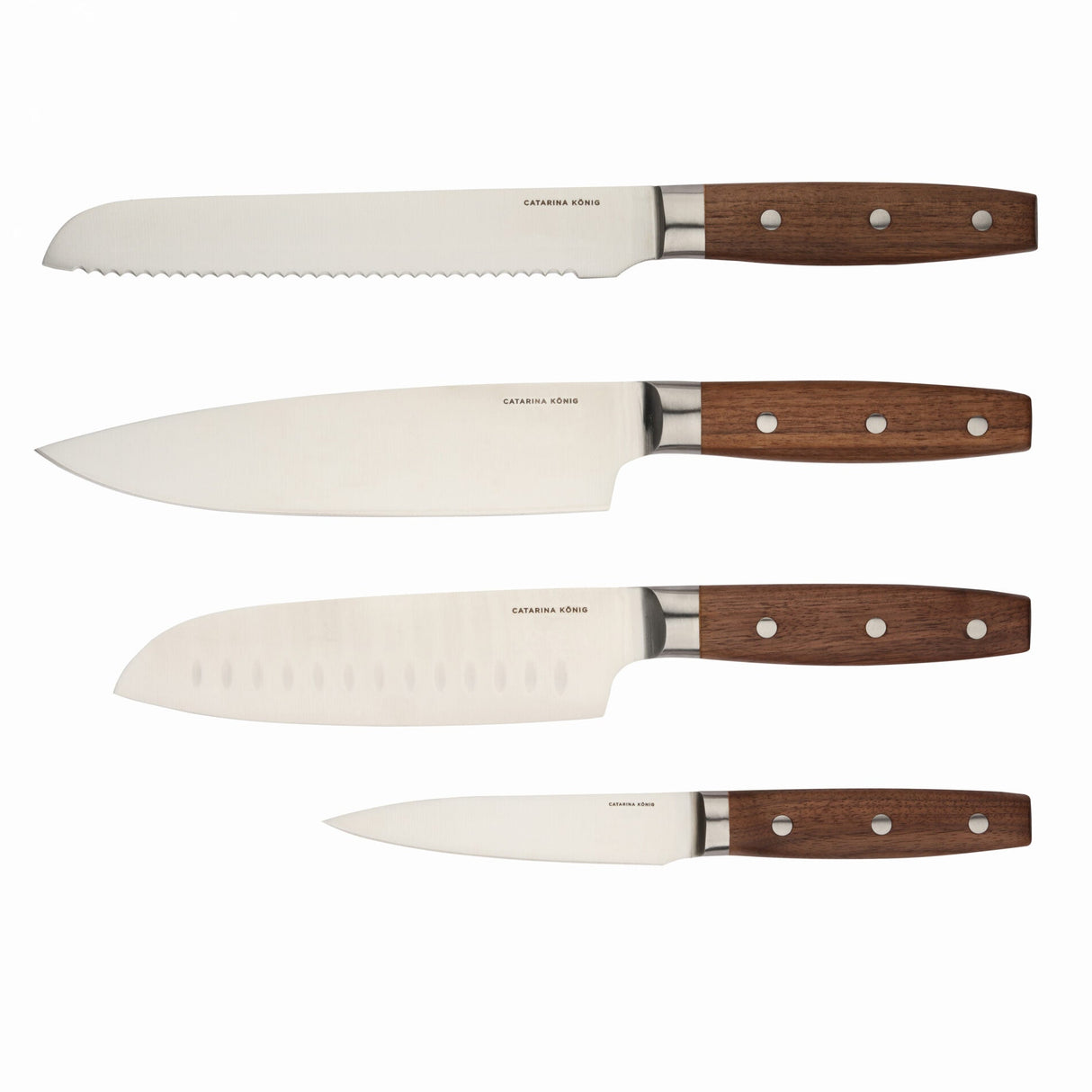 Catarina König Knivset 4 delar Wood