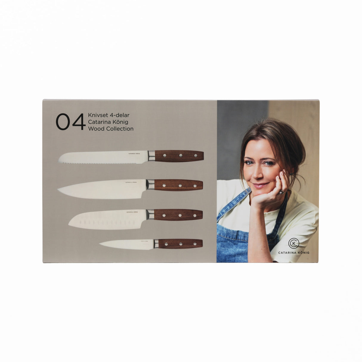 Catarina König Knivset 4 delar Wood