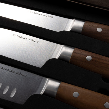 Catarina König Knivset 4 delar Wood