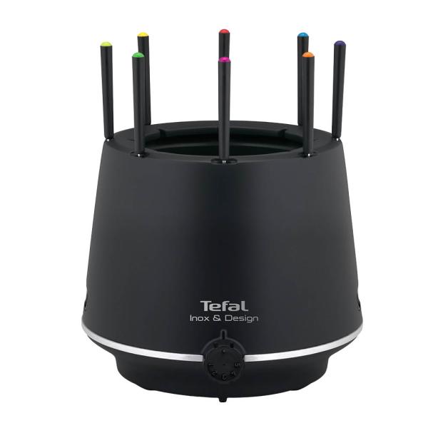 Tefal Inox & Design fondue med 8 gafflar svart