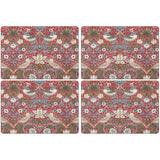 Spode Morris & Co Strawberry Thief Tablett 30x40 cm 4-pack Röd