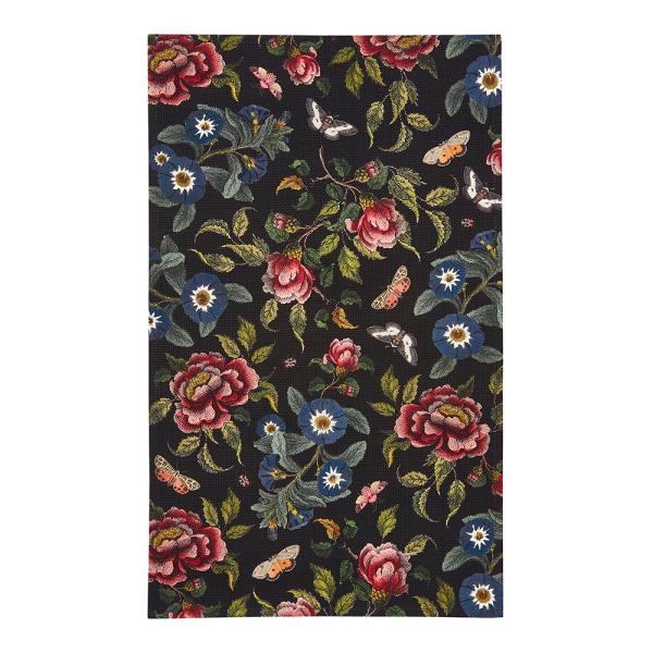 Spode Creatures of Curiosity kökshandduk 45x74 cm svart/blommig