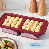 Souper Cubes Frysform i Silikon med Lock 2x500 ml cranberry