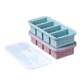 Souper Cubes Matförvaring och Lock Silikon 1-cup 4x250 ml 2-pack Blå/Röd