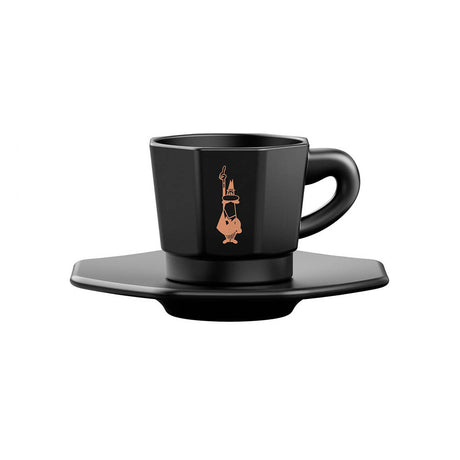 Bialetti Espressokopp Med fat 4-pack Svart 7,5 cl