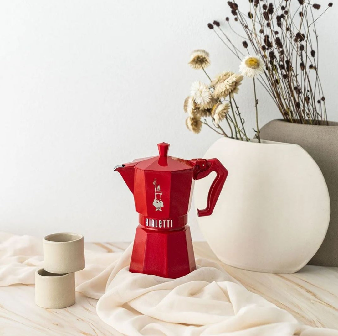Bialetti Moka Exclusive Mokabryggare 3 koppar röd