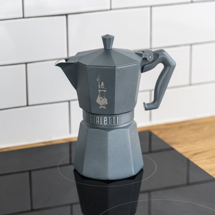 Bialetti Moka Exclusive Induction Mokabryggare 3 koppar Grå