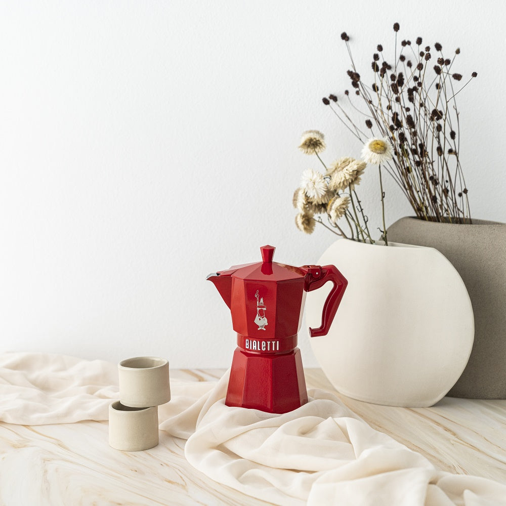 Bialetti Moka Exclusive Mokabryggare 6 koppar röd