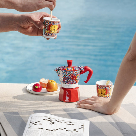 Bialetti Moka express Dolce & Gabbana 3 koppar Röd