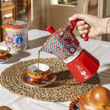 Bialetti Moka express Dolce & Gabbana 3 koppar Röd
