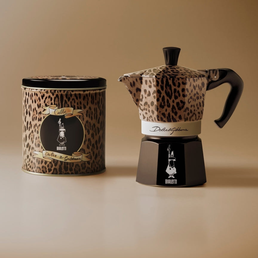 Bialetti Moka express Dolce & Gabbana 3 koppar Leopardo