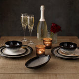 Denby Halo Skål 13 cm 4-pack Blå-svart