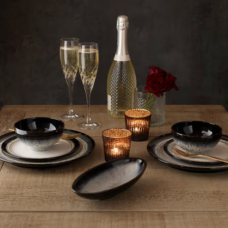 Denby Halo Skål 13 cm 4-pack Blå-svart