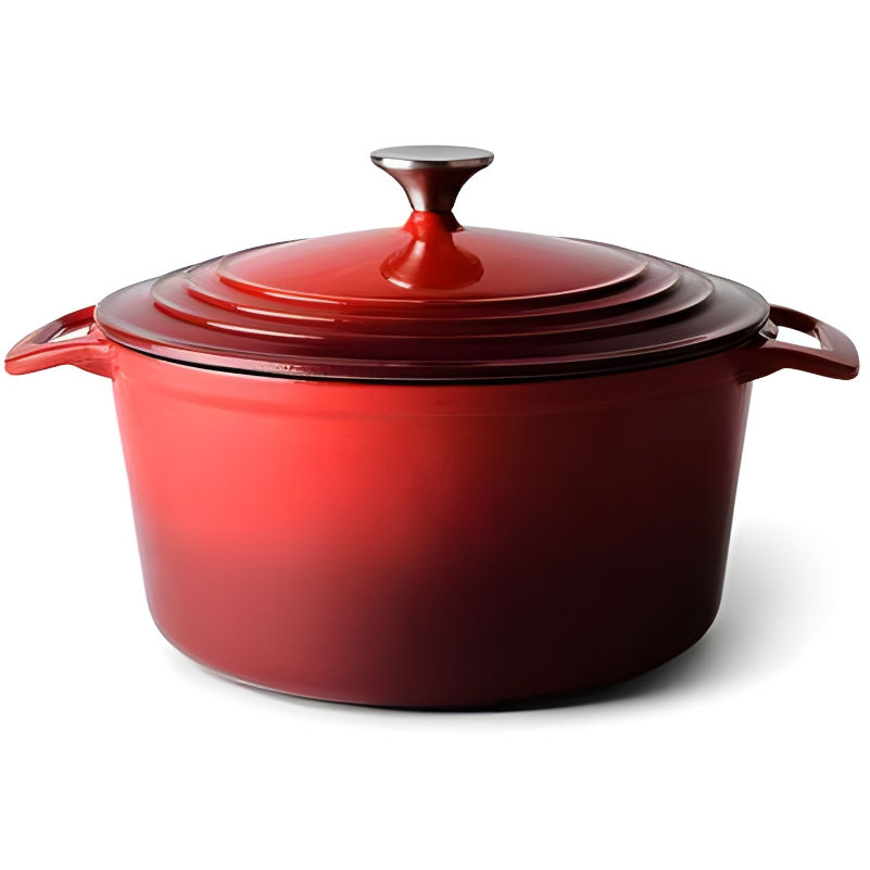 Senso Kitchen Gjutjärnsgryta Rund 4 Liter Röd