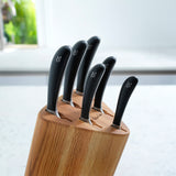 Robert Welch Signature Prism Oak knivblock set 7 delar Ek