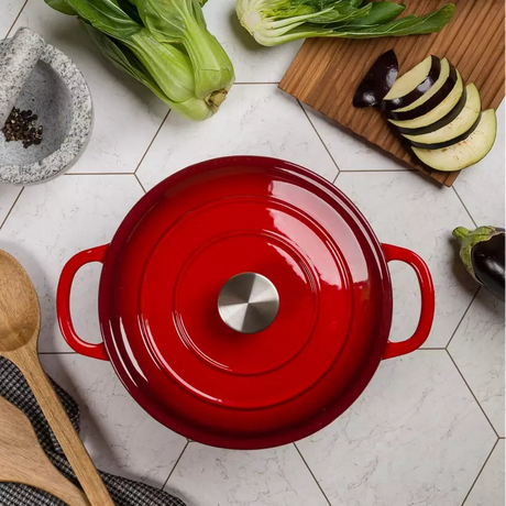 Sabor Basic Gjutjärnsgryta 4 L Röd