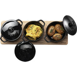 Sabor Minigryta serveringsset 3-pack 0,3 L natur/svart