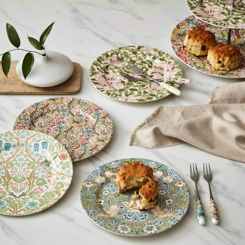 Spode Morris & Co assiett 20 cm 4-pack multi