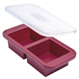 Souper Cubes Frysform i Silikon med Lock 2x500 ml cranberry