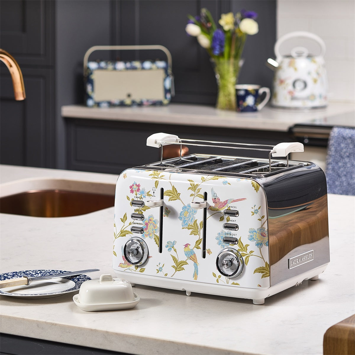 Laura Ashley Elveden Brödrost 4-skivor Vit