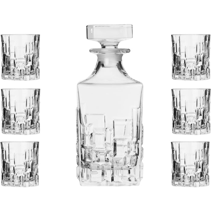 Stiernholm Etna whiskeykaraffel med 6 glas 81 cl klar