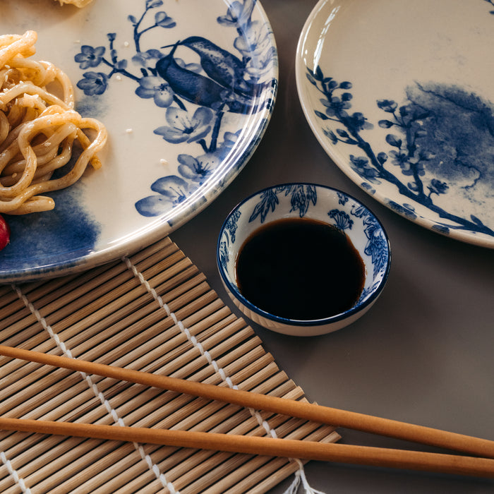 Stiernholm Yan tallrik 27 cm beige/blå