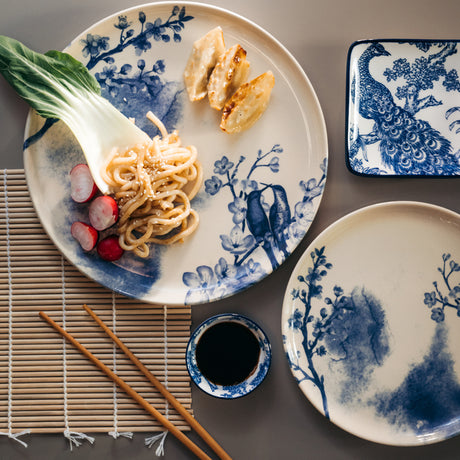 Stiernholm Yan assiett 22 cm beige/blå