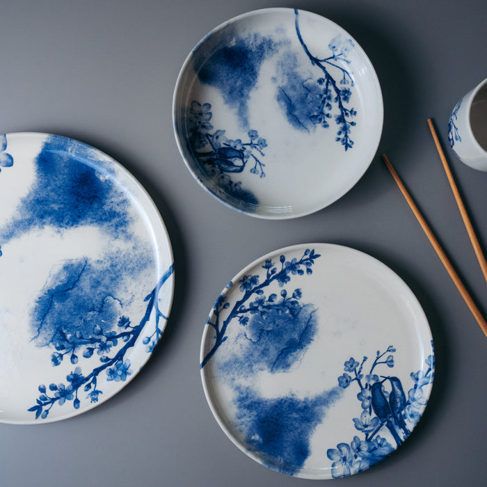 Stiernholm Yan skål 20 cm 60 cl beige/blå