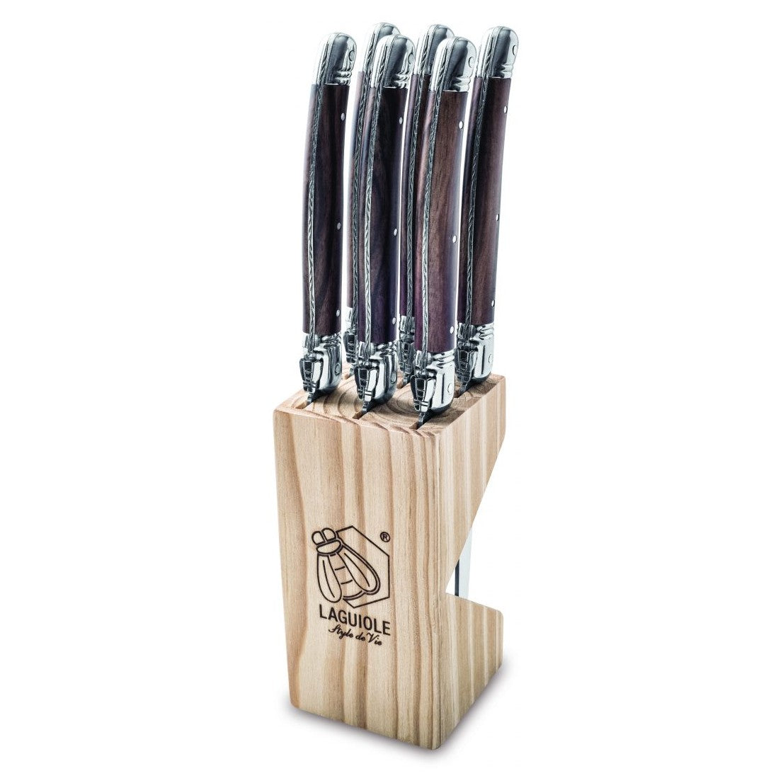 Laguiole Style de Vie Grillknivar 6-pack Dark Wood