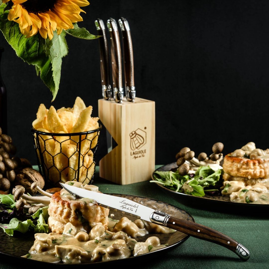 Laguiole Style de Vie Grillknivar 6-pack Dark Wood