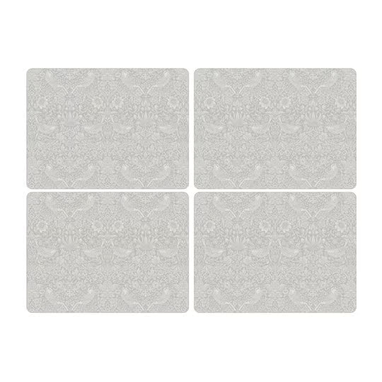 Spode Morris & Co Strawberry Thief Bordstablett 30x40 cm 4-pack pure vit