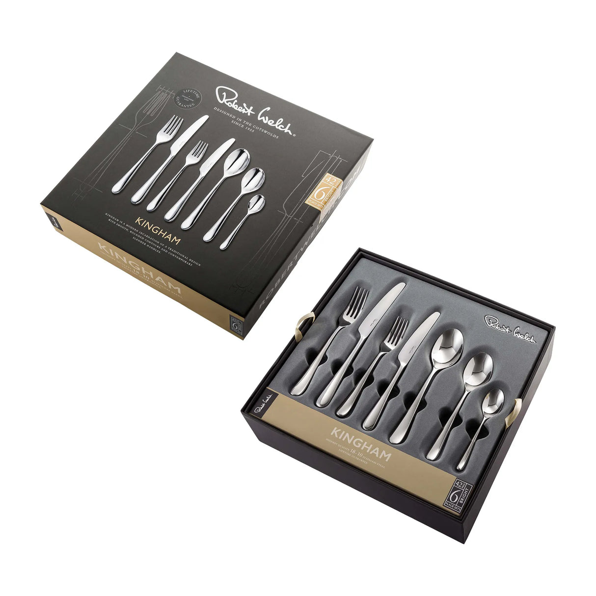 Robert Welch Kingham Bright bestickset 42 delar