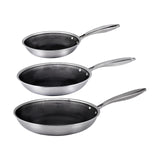Hâws Santo hybrid stekpanna 3 delar 20+24+28 cm stål/svart