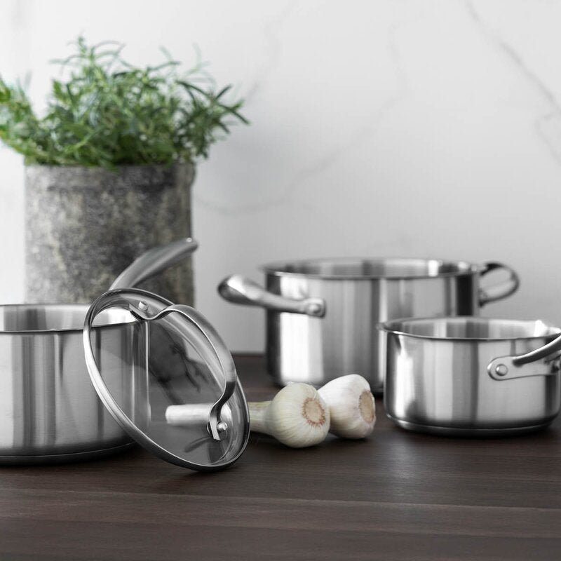 Anders Petter Stenfors grytset 3 delar med glaslock recycled