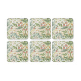 Spode Morris & Co glasunderlägg 6-pack Strawberry Thief green