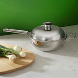 Robert welch 316 Series wok med lock 22 cm rostfritt stål