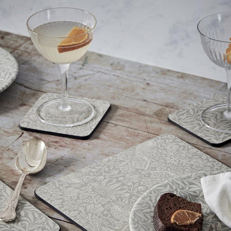 Spode Morris & Co Strawberry Thief Bordstablett 30x40 cm 4-pack pure vit