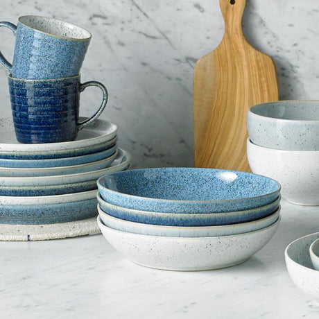 Denby Studio Blue Pastaskål 22 cm 4-Pack Stengods