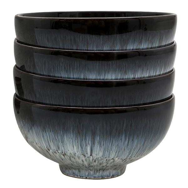Denby Halo Skål 13 cm 4-pack Blå-svart