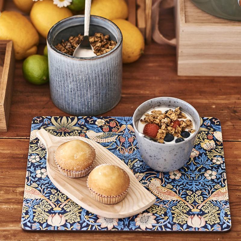 Spode Morris & Co Strawberry Thief Bordstablett 30x40 cm 4-pack Blå