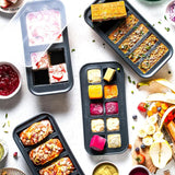 Souper Cubes Matförvaring och Lock Silikon Set 4-pack Grå