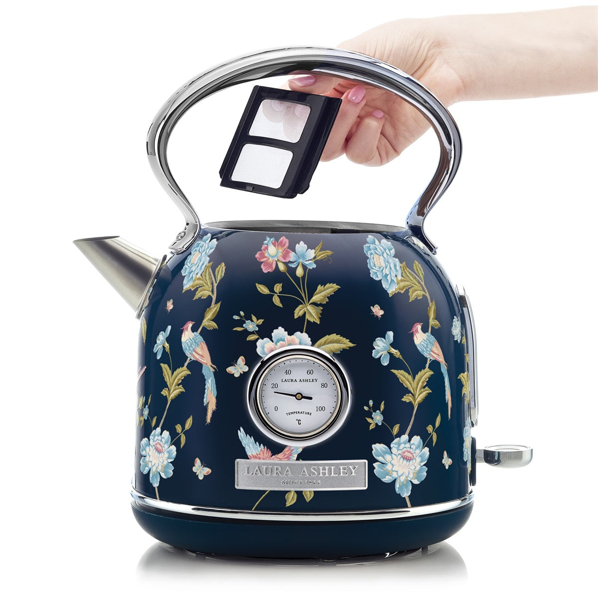 Laura Ashley Dome vattenkokare elektrisk 1,7 L Elveden Navy